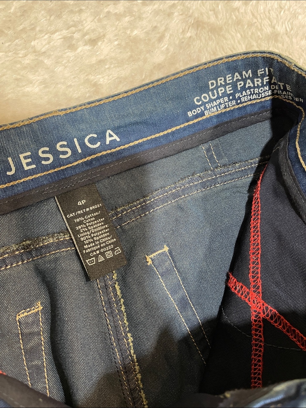 Jessica Wide Leg Jeans in Dark Blue Denim - Picture 2 of 9